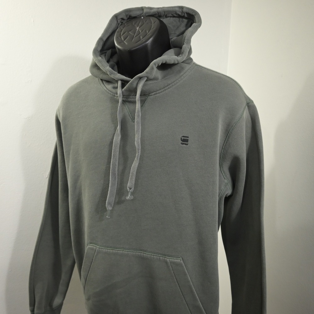 G-Star RAW Pullover Hoodie Mens Size XXL Green/Gray Long Sleeve Sweatshirt